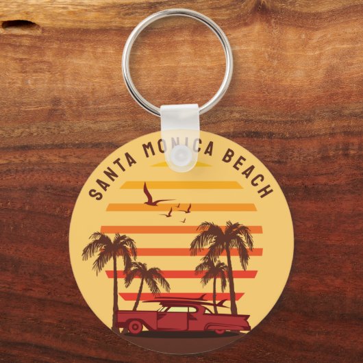 strand van santa monica sleutelhanger (Voorkant)