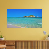 strand van Sardijns gouden zandstrand met turkoois Canvas Afdruk (Insitu (Woonkamer))