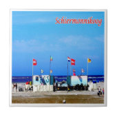 strand van SCHIERMONNIKOOG, Frisian Islands, Tegeltje (Voorkant)