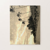strand van sepia boracay legpuzzel (Verticaal)