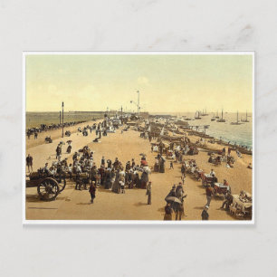strand van Southsea, Engeland, zeldzame Photochrom Briefkaart