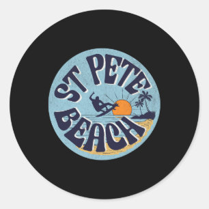 Strand van St. Pete _1 Ronde Sticker