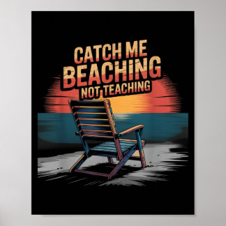 Strand Vangen Niet Lesgeven Leraar Zomer Poster