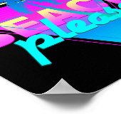 Strand vaporwave retro palmboom & zonsondergang poster (Hoek)