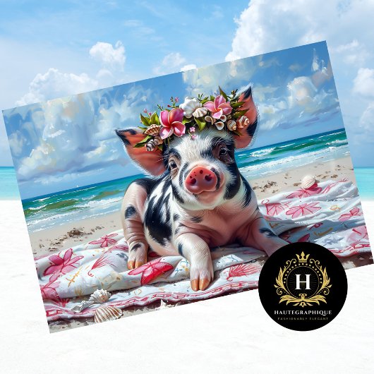 Strand Varken Zwemmen Oceaan Decoupage Tissuepapier