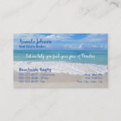 Strand Vastgoed Stuk van Paradise Zee Foam Visitekaartje (Voorkant)