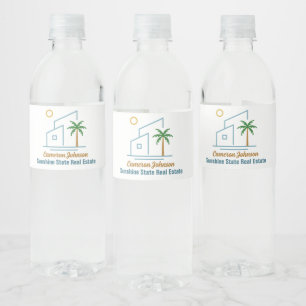 Strand Vastgoedbedrijf Cute Aanpasbaar Waterfles Etiket