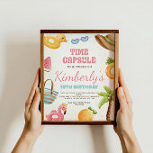 Strand Verjaardag teken, Pool Party Time Capsule t Poster