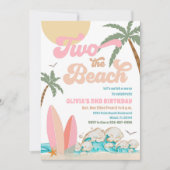 Strand Verjaardags Surf Feest Uitnodiging (Voorkant)