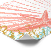 Strand Verjaardagsfeestje Welkomstbord Poster (Hoek)