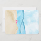 Strand verjaardagsfoto uitnodigingen (Achterkant)