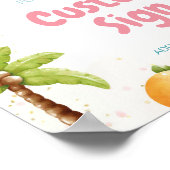 Strand Verjaardagsteken, Pool Party Sign Poster (Hoek)