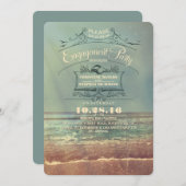 strand verlovingsfeest uitnodigingen (Voorkant / Achterkant)