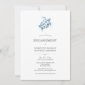 Strand verlovingsfeest uitnodigingen Blauwe Zeesch (Voorkant)