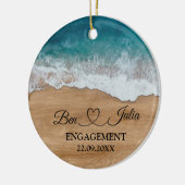 Strand Verlovingsornament Keramisch Ornament (Links)