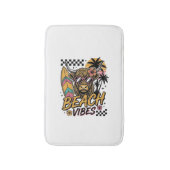 Strand Vibe Hoogland Koe Zomer Vector Kunst_1 Badmat (Voorkant Verticaal)