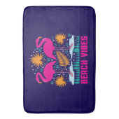 Strand Vibe Roze Flamingo Ontwerp Badmat (Voorkant Verticaal)