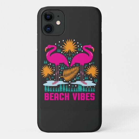 Strand Vibe Roze Flamingo Ontwerp Case-Mate iPhone Case (Achterkant)