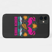 Strand Vibe Roze Flamingo Ontwerp Case-Mate iPhone Case (Achterkant (horizontaal))