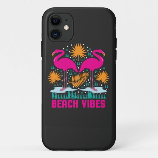 Strand Vibe Roze Flamingo Ontwerp Case-Mate iPhone Case (Achterkant)