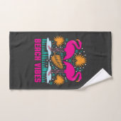 Strand Vibe Roze Flamingo Ontwerp Handdoek (Handdoek)