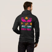 Strand Vibe Roze Flamingo Ontwerp Hoodie (Achterkant volledig)