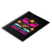 Strand Vibe Roze Flamingo Ontwerp Notitieboek (Linkerzijde)