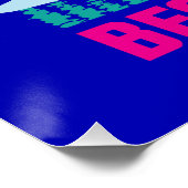 Strand Vibe Roze Flamingo Ontwerp Perfect Poster (Hoek)