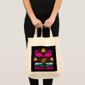 Strand Vibe Roze Flamingo Ontwerp Tote Bag (Voorkant (product))