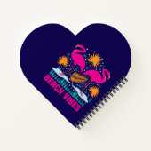 Strand Vibe Roze Flamingo's Design Notitieboek (Achterkant)