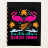 Strand Vibe Roze Flamingo's Design Planner (Voorkant)