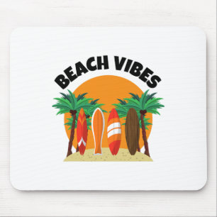 Strand Vibe Surf Ontwerp Voor Zomer Vakantie Muismat