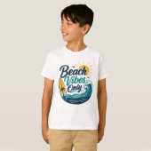 Strand Vibes Alleen Kinder T-Shirt (Voorkant volledig)