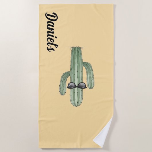 Strand Vibes Cactus Strandlaken (Voorkant)