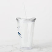 STRAND VIBES EN WATERVERF DOLFIJN Tumbler Acryl Drinkbeker (Links)