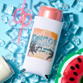 Strand Vibes Kan Houder – Zout Water & Zonneschijn Seltzer Blikjeskoeler