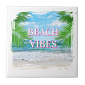 Strand Vibes Keramische Tegel Tegeltje (Voorkant)