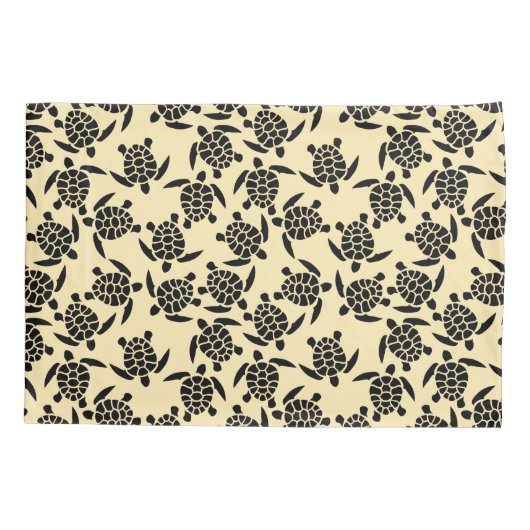 Strand Vibes Motief | Zeeen schildpadpatroon Kussensloop (Achterkant)