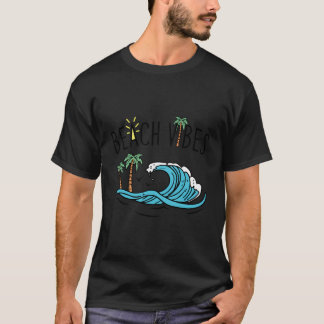 Strand vibes oceaangolf en palmbomen t-shirt