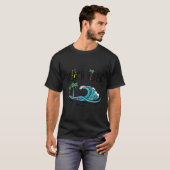 Strand vibes oceaangolf en palmbomen t-shirt (Voorkant volledig)