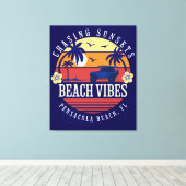 Strand Vibes Pensacola Beach, FL Canvas Afdruk (Insitu (Houten vloer))