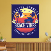 Strand Vibes Pensacola Beach, FL Canvas Afdruk (Insitu (Woonkamer))