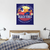 Strand Vibes Pensacola Beach, FL Canvas Afdruk (Insitu (Slaapkamer))