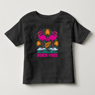 Strand Vibes Pink Flamingos-19501 Kinder Shirts