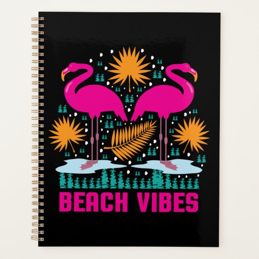 Strand Vibes Pink Flamingos-19501 Planner (Voorkant)