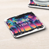 Strand Vibes Plastic Onderzetter Set (Linkerzijde)