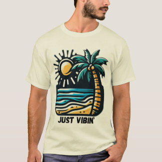 Strand Vibes T-shirt – Aesthetic Ocean Sunset