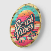 Strand Vibes Zonsondergang Tropische Horizon Grote Klok (Hoek)