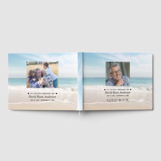 Strand Viering van het Leven Foto Begrafenismonume Gastenboek (Volledig)