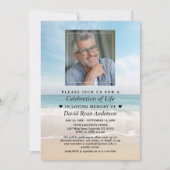 Strand viering van het leven Foto Funeral grafmonu Kaart (Voorkant)